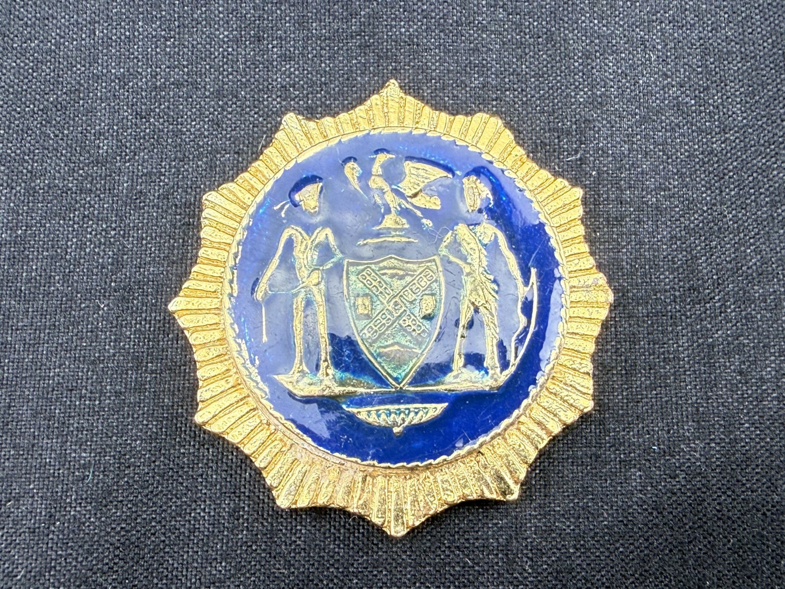 NYPD City of New York Police gold emblem NYPD City of New York Police gold emblem