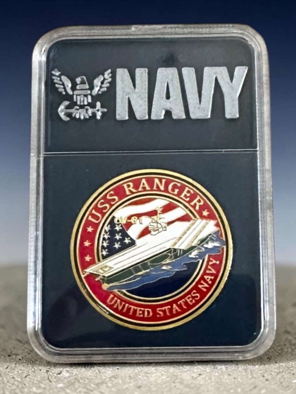 US NAVY - USS RANGER CV-61 Challenge Coin in Display Case ·FAST SHIPPING· ·NEW· US NAVY - USS RANGER CV-61 Challenge Coin in Display Case ·FAST SHIPPING· ·NEW·