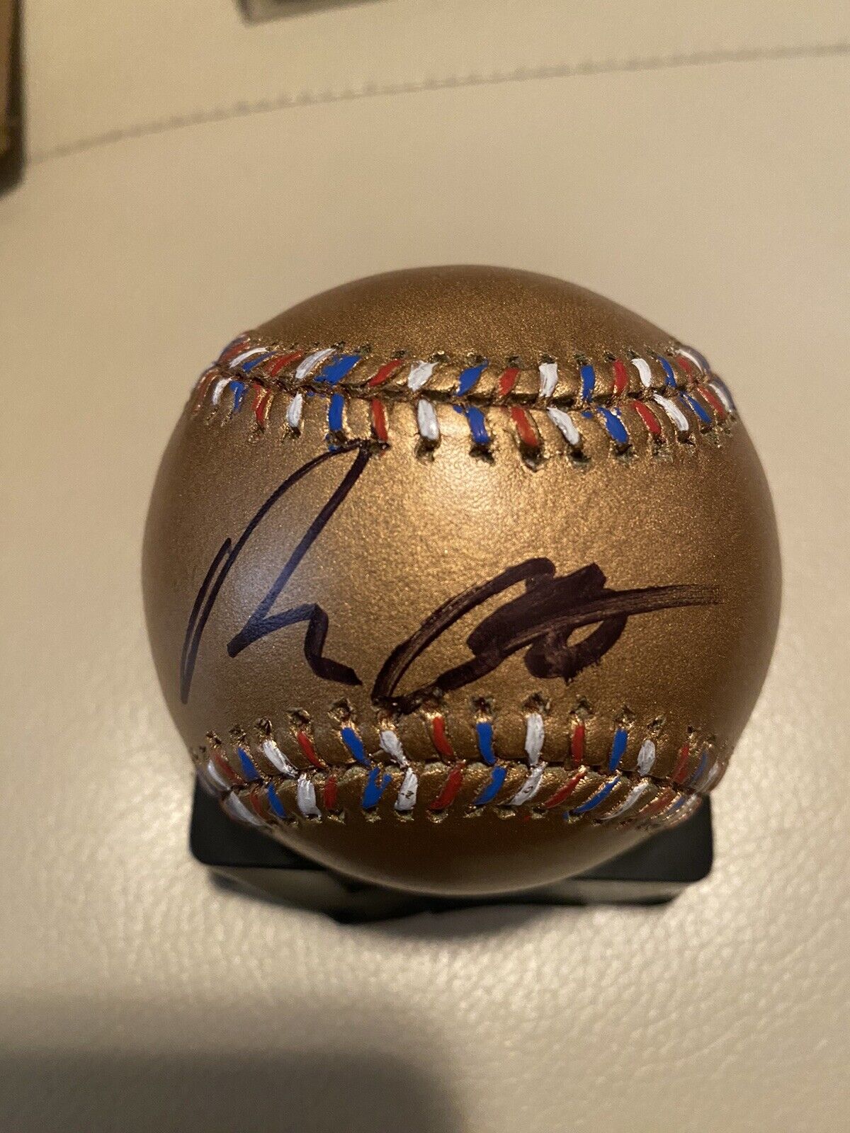 GOVERNOR RON DESANTIS Signed Auto Autograph Custom Gold Baseball BAS Beckett