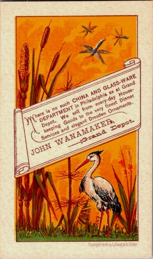 Victorian Trade Cards 1876 John Wanamaker, The Grand Depot, Philadelphia, PA Victorian Trade Cards 1876 John Wanamaker, The Grand Depot, Philadelphia, PA