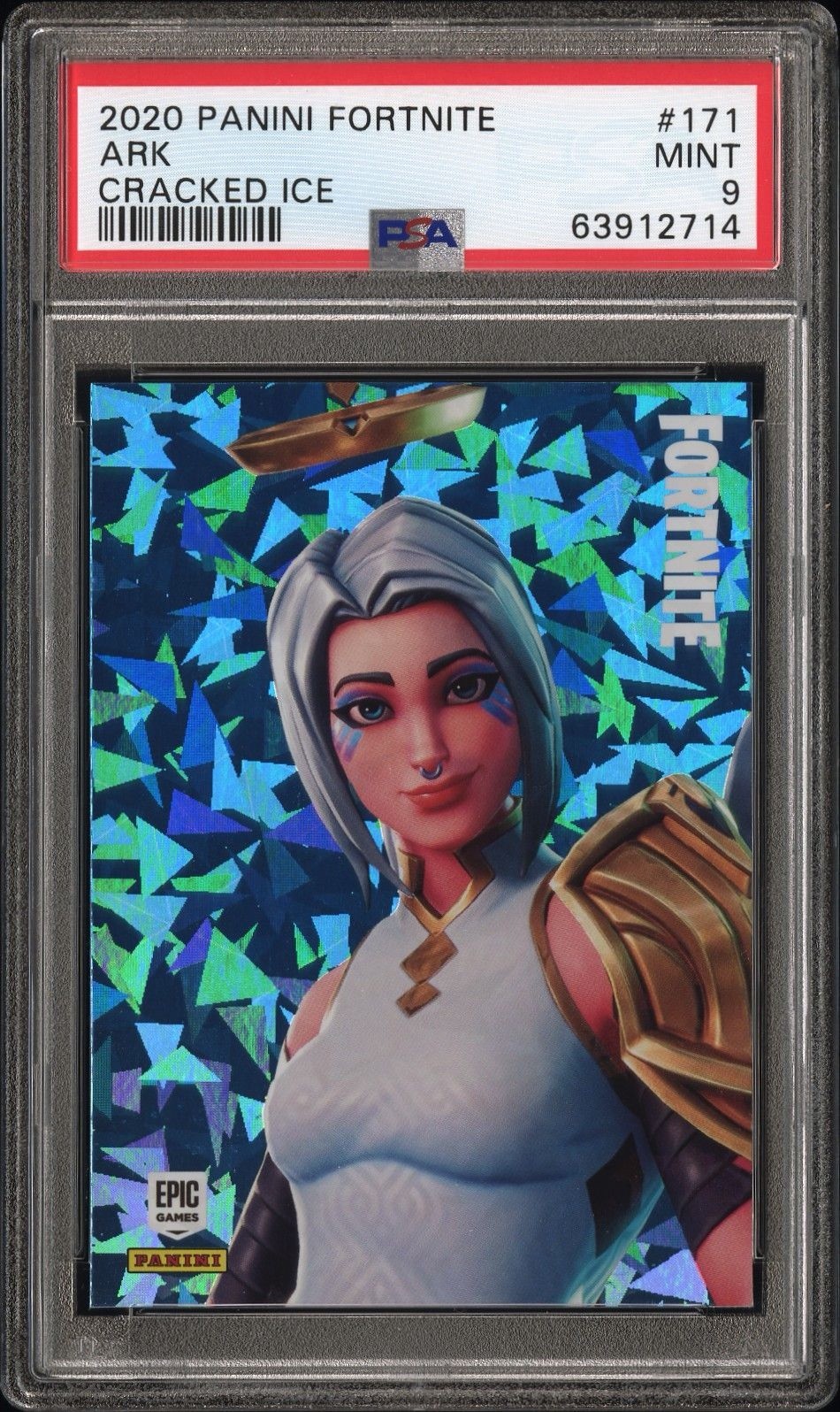 2020 Panini Fortnite Ark Cracked Ice #171 PSA 9 USA PRINT 2020 Panini Fortnite Ark Cracked Ice #171 PSA 9 USA PRINT