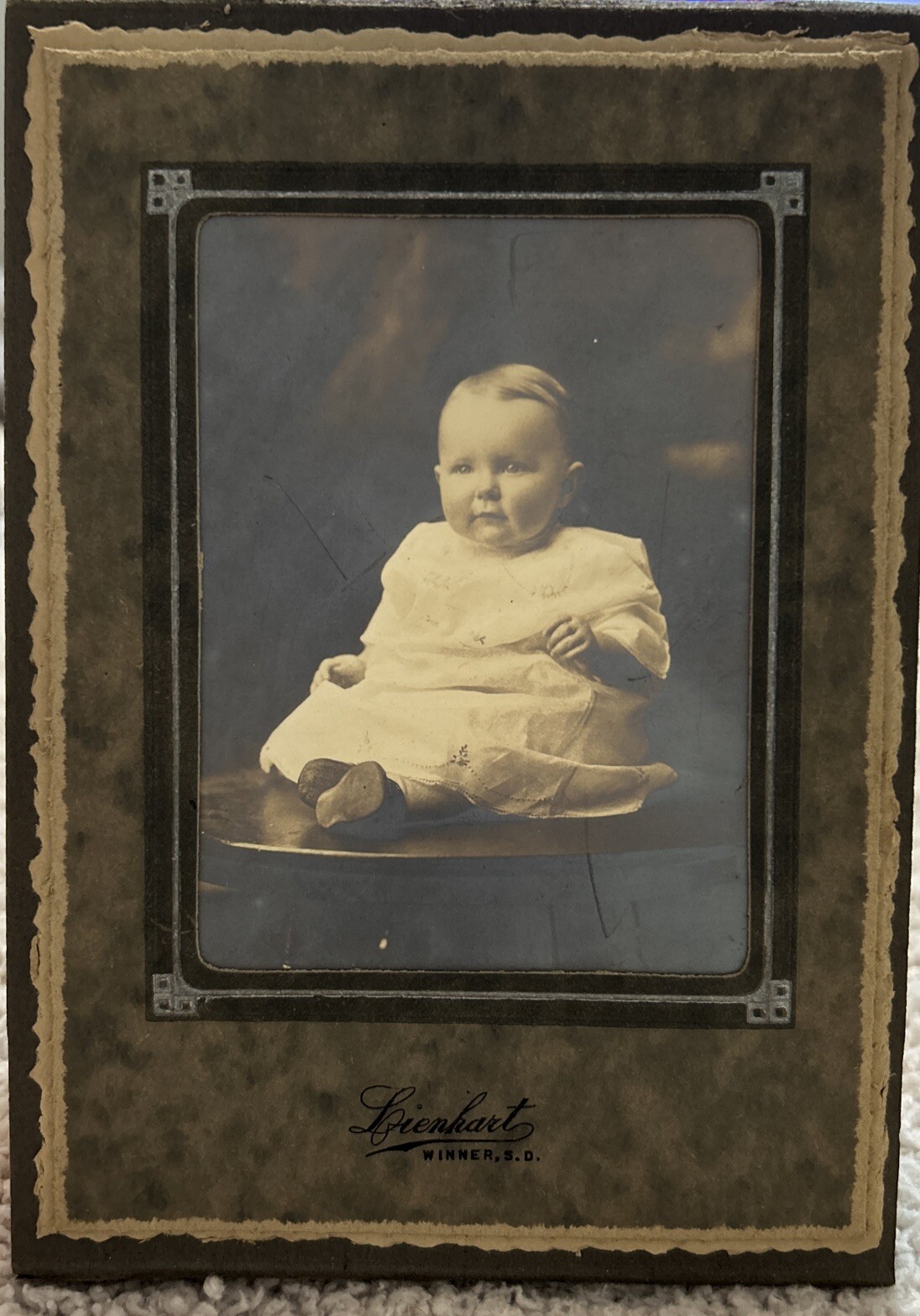 Antique Cabinet Card Photograph Cute Baby