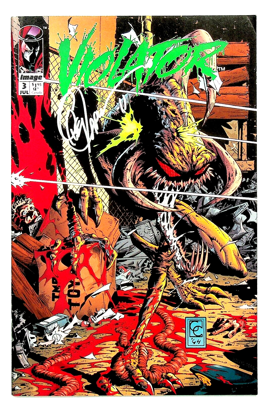 Violator #3 Signed by Greg Capullo Image Comics 1993