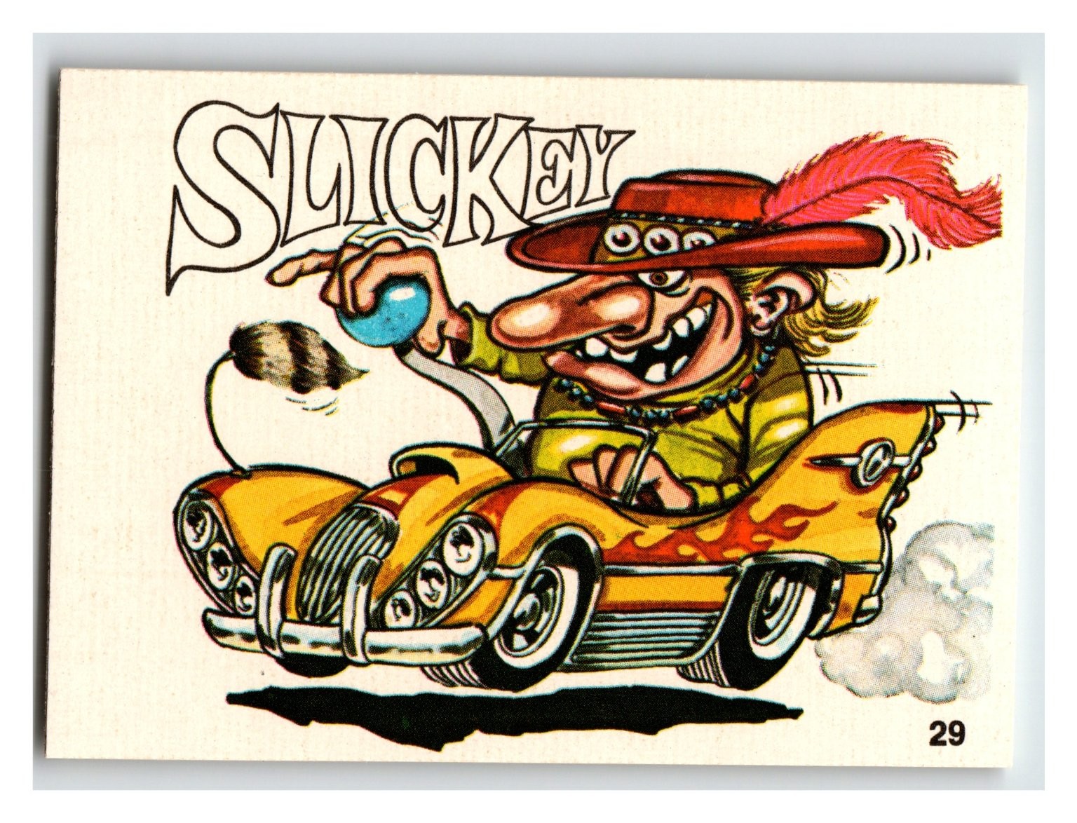 Vintage SLICKEY Hot Rod Cartoon Sticker Single #29 Kustom Kulture Vintage SLICKEY Hot Rod Cartoon Sticker Single #29 Kustom Kulture