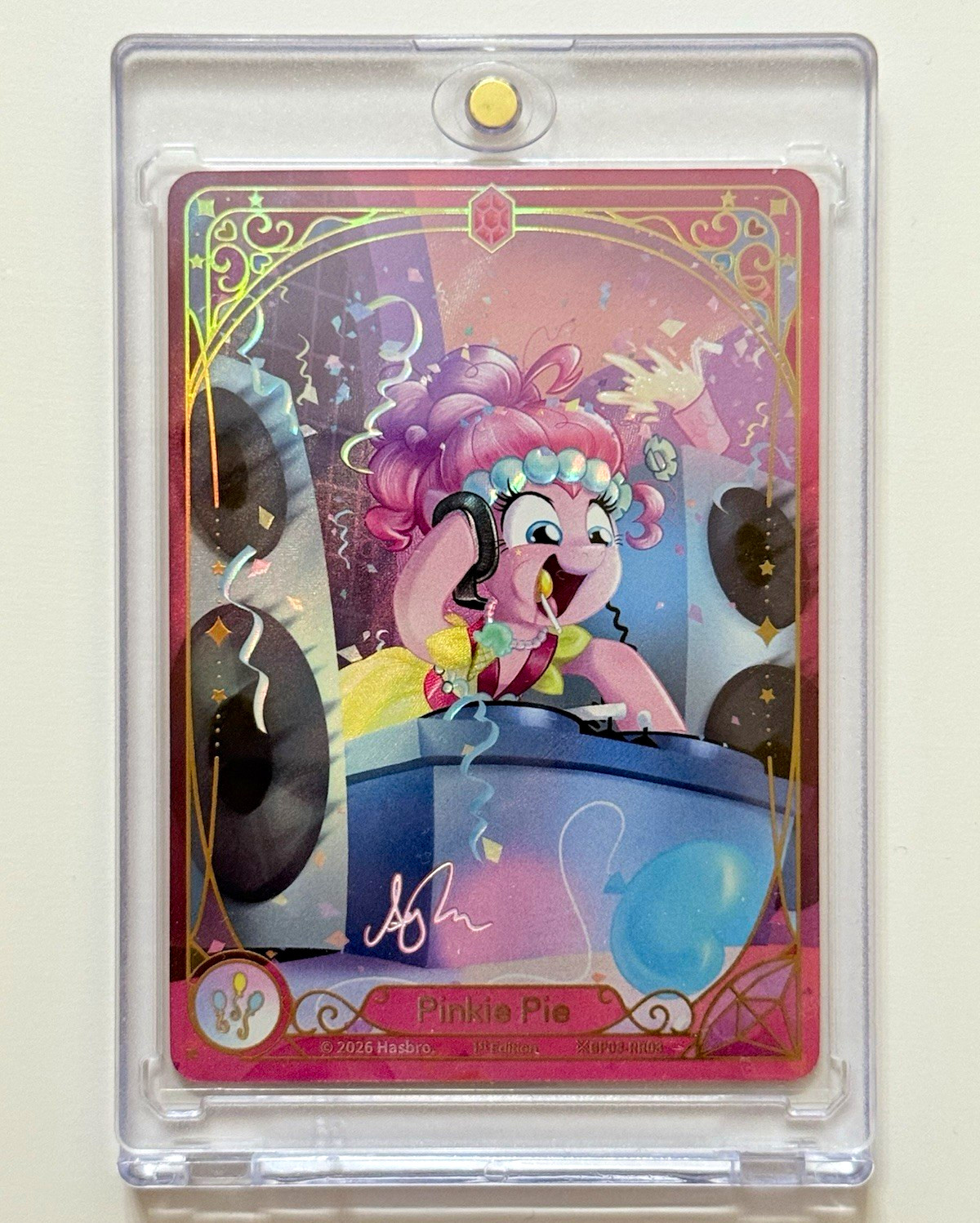 KAYOU My Little Pony Pinkie Pie SHINING Ruby Rare ※BP03-RR03 Sig 1st Ed Holo ENG KAYOU My Little Pony Pinkie Pie SHINING Ruby Rare ※BP03-RR03 Sig 1st Ed Holo ENG