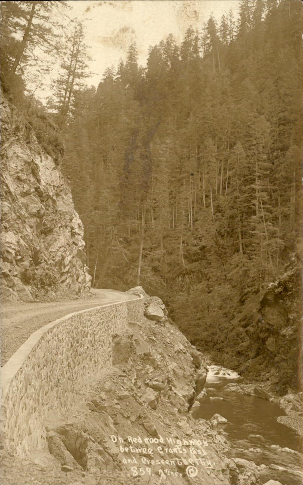 CA Redwood Highway c1900s-10s Real Photo Vintage Postcard CA Redwood Highway c1900s-10s Real Photo Vintage Postcard