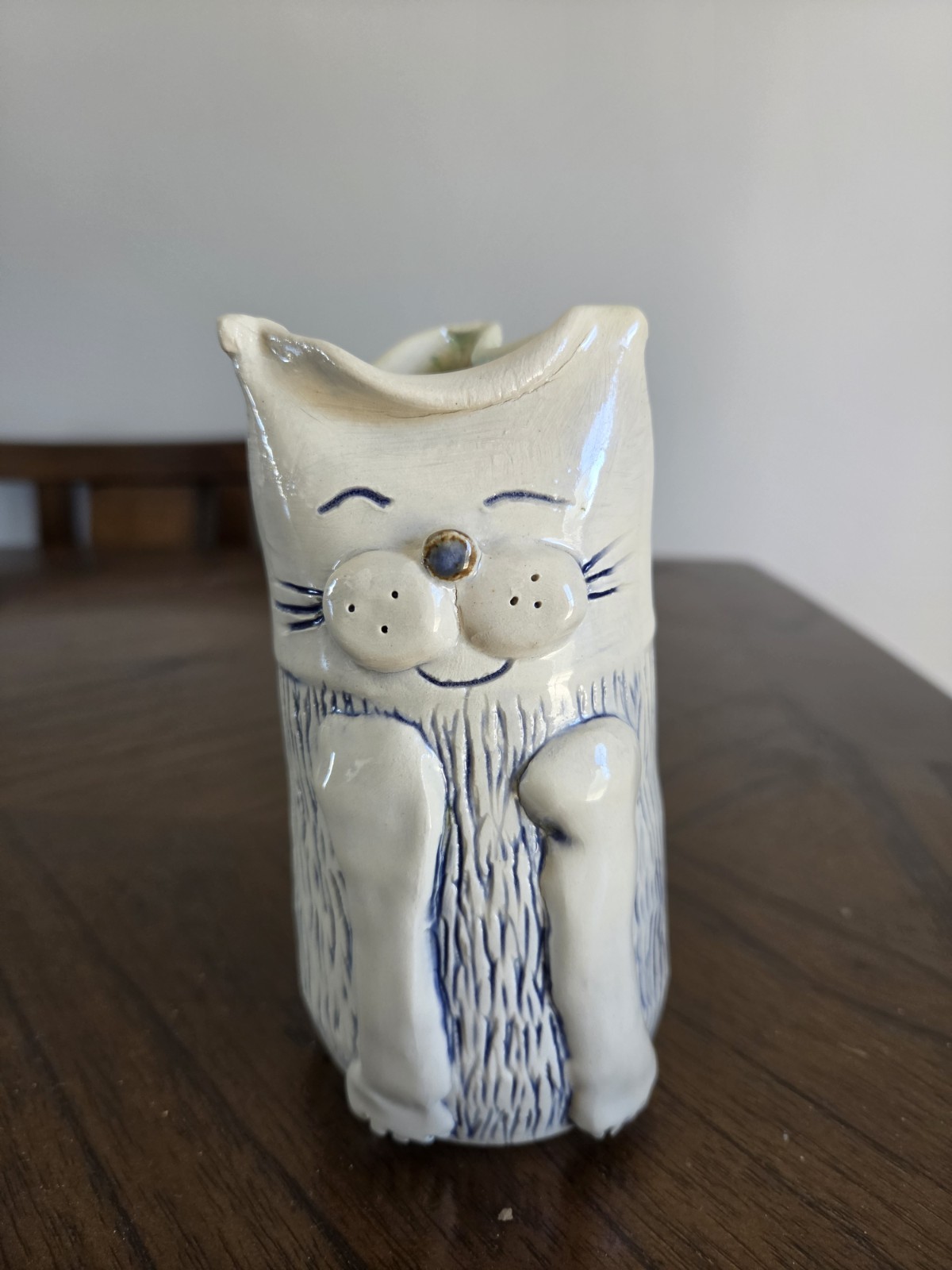 Vintage Puppy Dog or Cat Standing Figurine Pottery 6\ Vintage Puppy Dog or Cat Standing Figurine Pottery 6\