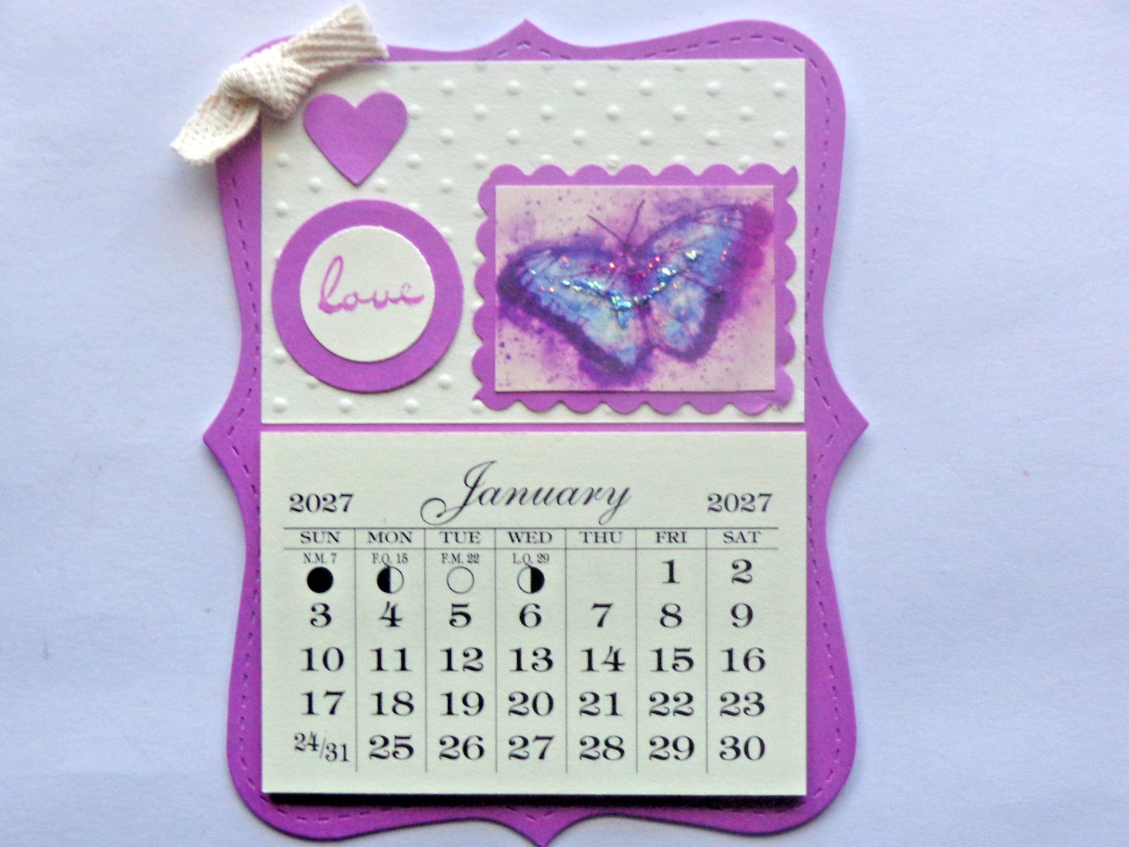 PURPLE BUTTERFLY LOVE 2027 MINI MAGNETIC MOON CALENDAR TEAR OF PAGES PURPLE BUTTERFLY LOVE 2027 MINI MAGNETIC MOON CALENDAR TEAR OF PAGES