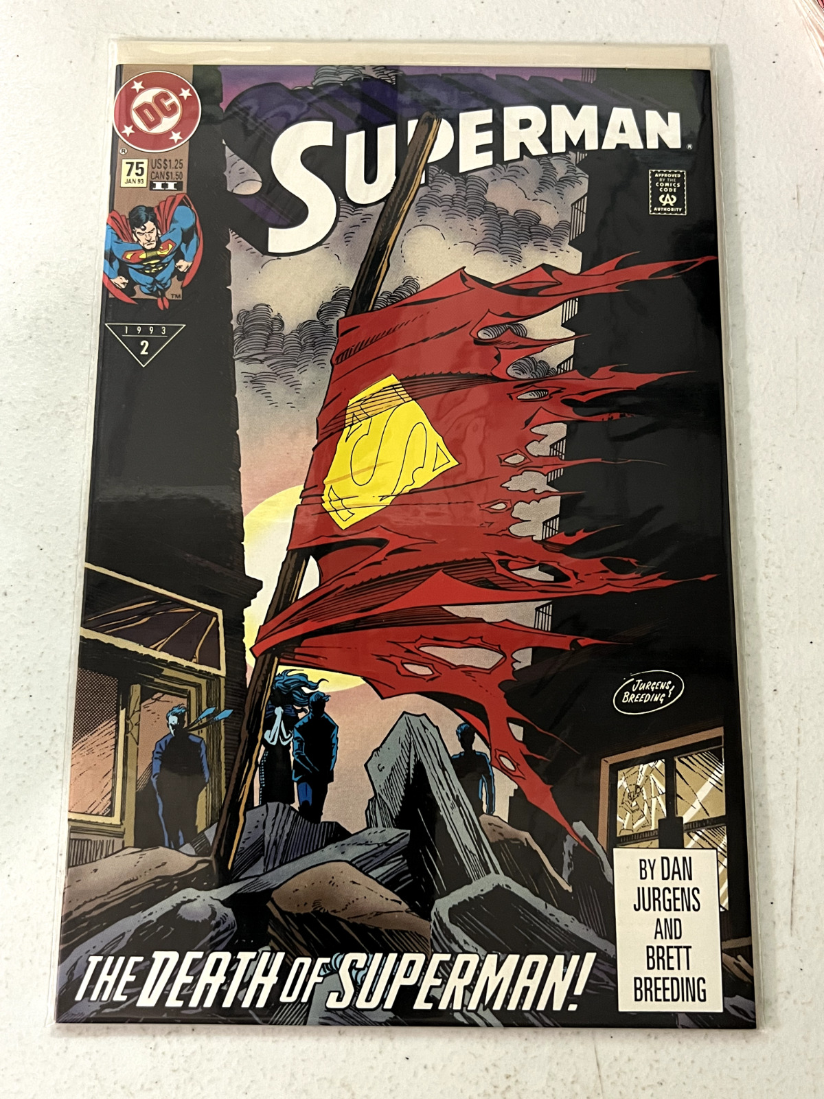 Superman #75 DC Comics 1993 Key Issue Death of Superman Doomsday | Combined Ship