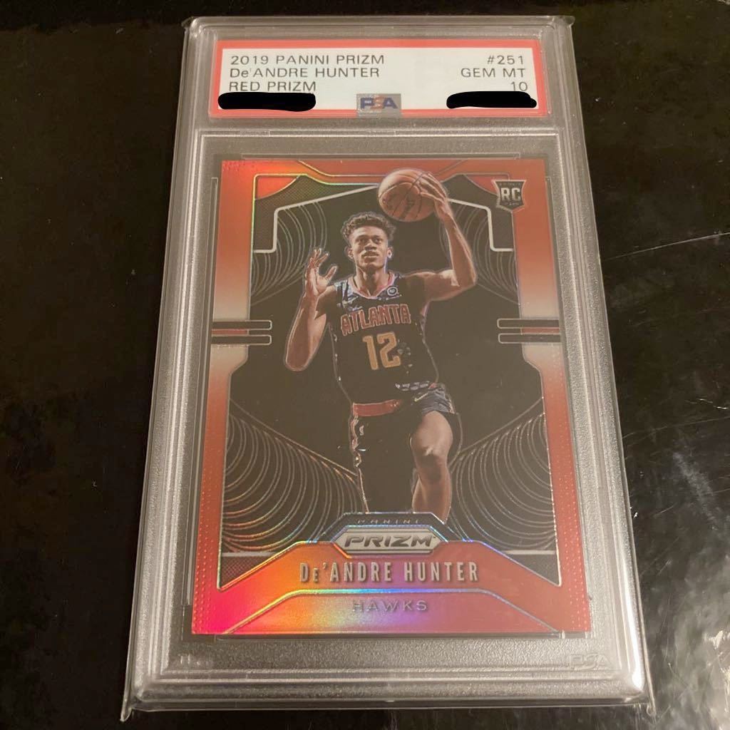 2019 20 Panini Prizm Hawks / De\'Andre Hunter Red Prizm /299 251 Gem Mint PSA10 R 2019 20 Panini Prizm Hawks / De\'Andre Hunter Red Prizm /299 251 Gem Mint PSA10 R