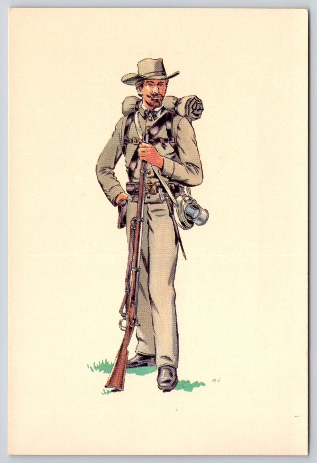 Confederate Private 1862-1863 3rd Louisiana Infantry CSA Postcard UNP 6x4 Confederate Private 1862-1863 3rd Louisiana Infantry CSA Postcard UNP 6x4