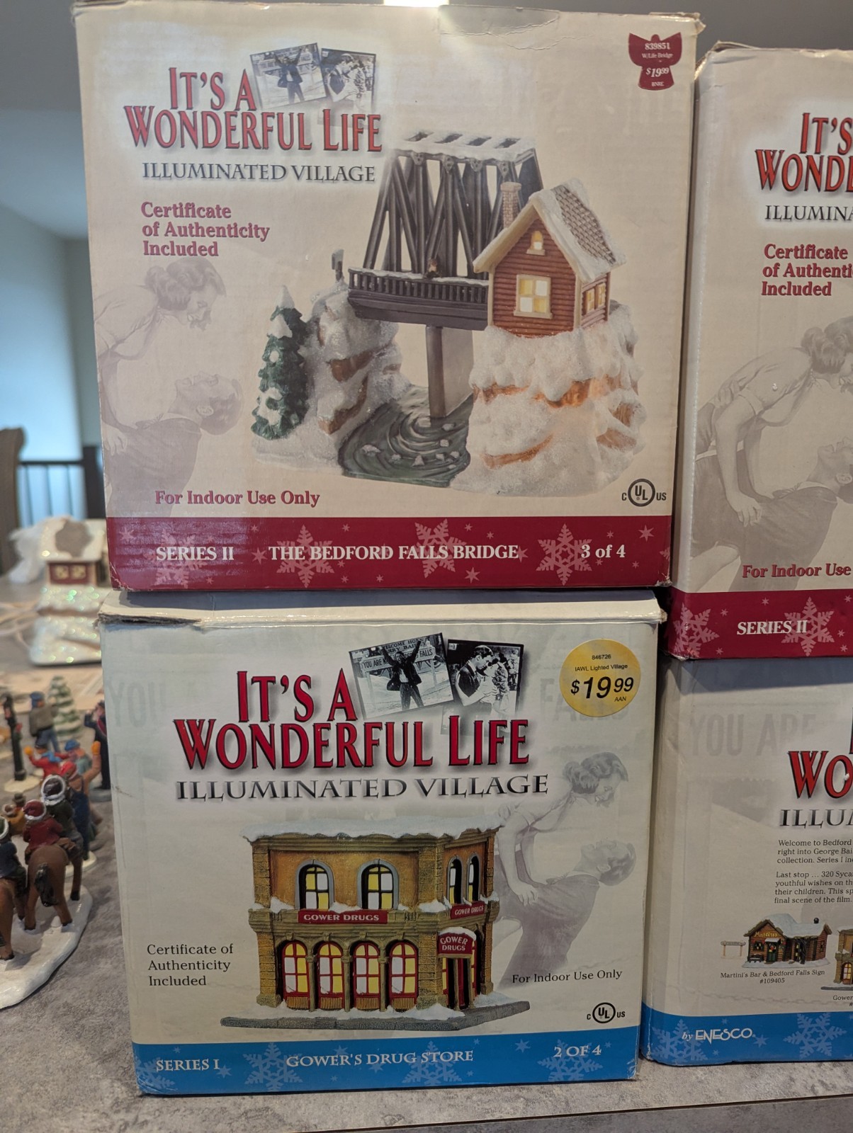 Enesco It's A Wonderful Life Illuminated Village Illuminated Collectible Houses Enesco It's A Wonderful Life Illuminated Village Illuminated Collectible Houses
