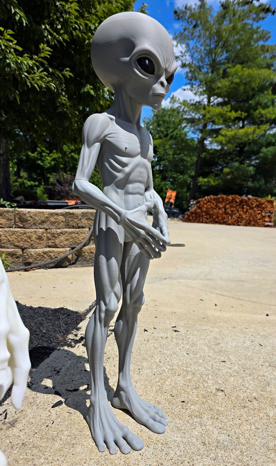 3ft tall life size alien collectible perfect for business , man cave  or garage
