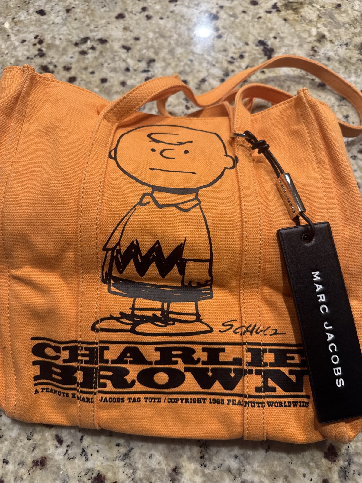 Marc Jacobs x Peanuts Charlie Brown Orange Tote Bag New With Tags Marc Jacobs x Peanuts Charlie Brown Orange Tote Bag New With Tags