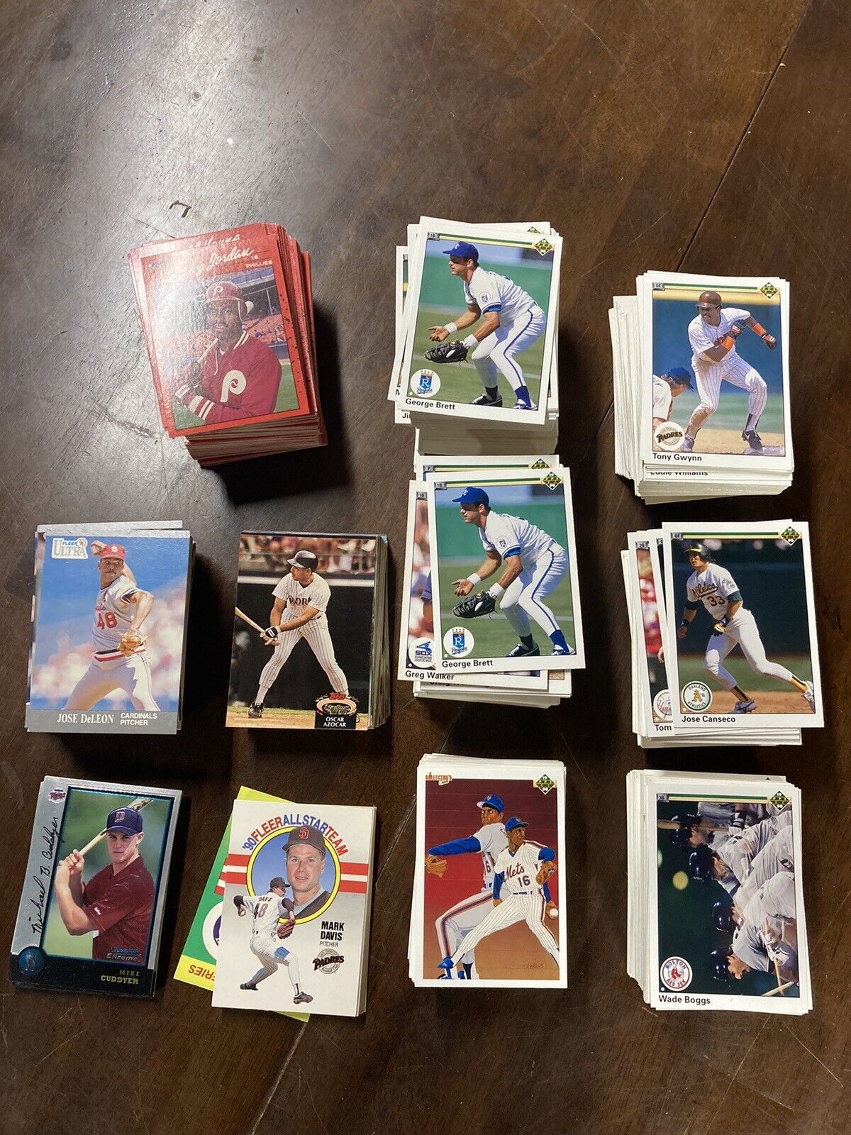 Baseball Card Collection Lot 1990s 1200+ Cards Upper Deck Donruss Topps Fleer