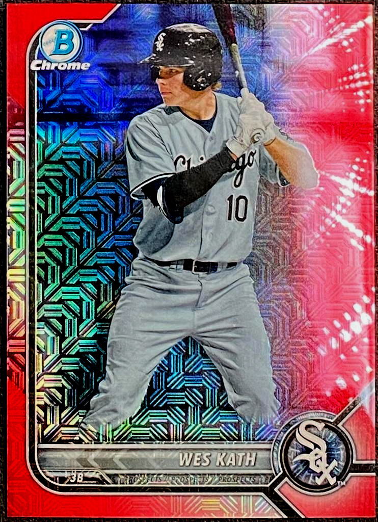 2022 BOWMAN CROME WES KATH RED MOJO REFRACTOR #D 1/5