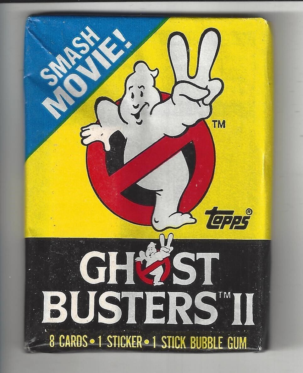 One Unopened 1989 Topps Ghost Busters 2 Trading Cards Wax Pack