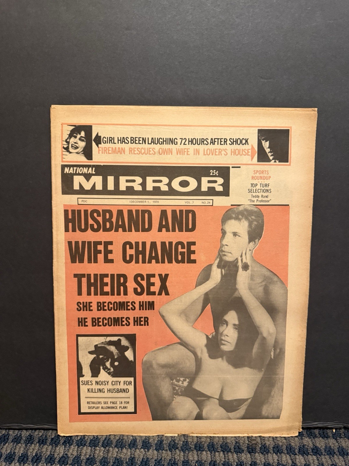 1970 National Mirror Newspaper, Husband and Wife Change Their Sex (10S) 1970 National Mirror Newspaper, Husband and Wife Change Their Sex (10S)
