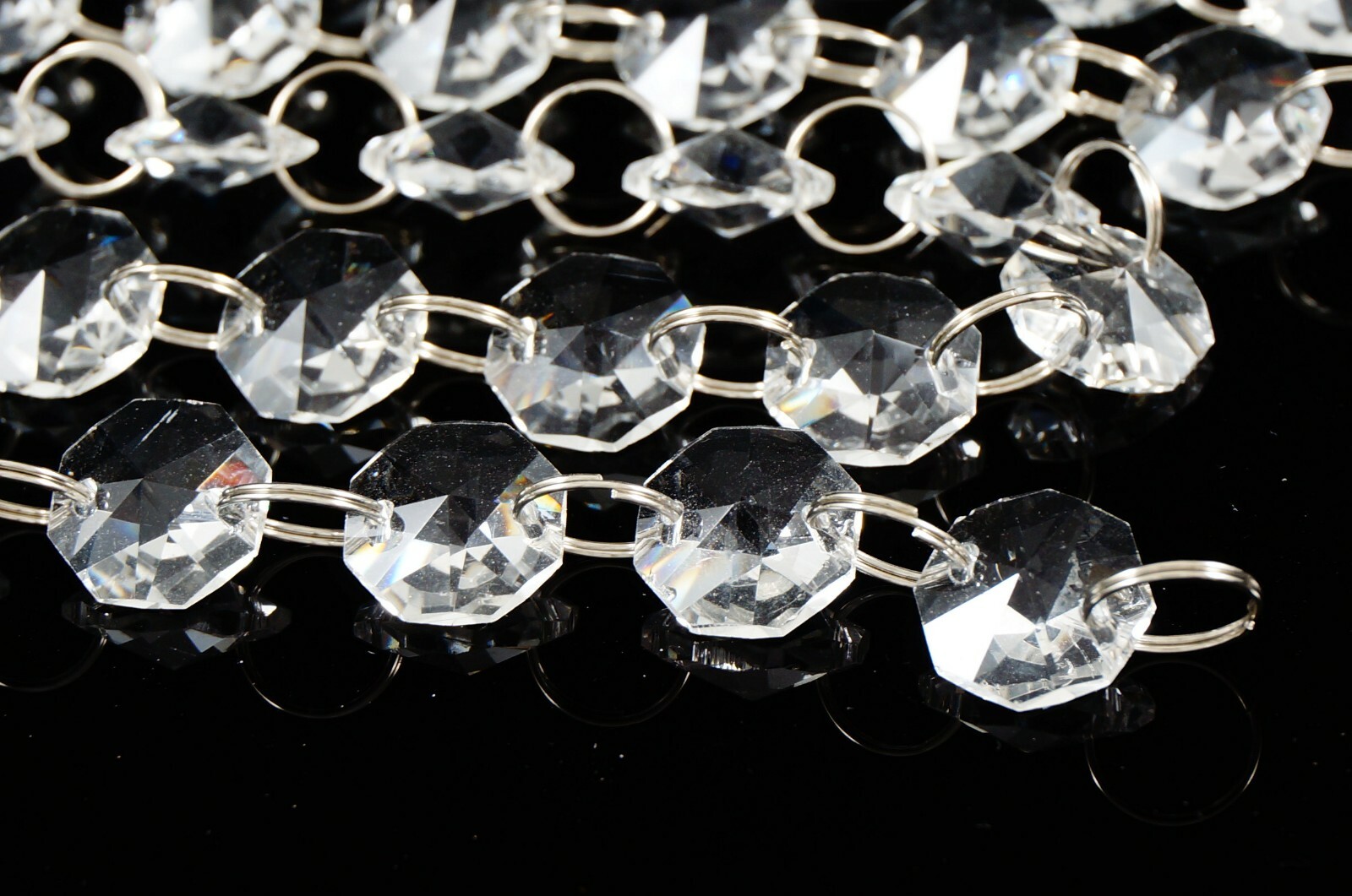 6FT 14mm AAA Cut Octagon Chandelier Crystal Chain Wedding Garland Venue Decor