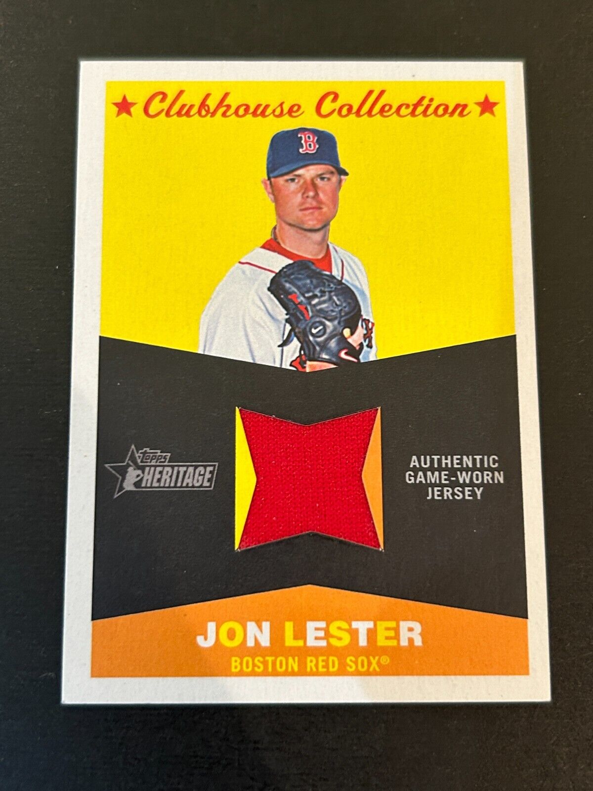 2009 Topps Heritage Clubhouse Collection Jon Lester Jersey Patch Relic Red Sox