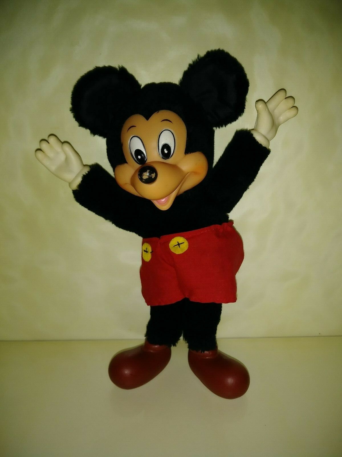 Vintage, MICKEY MOUSE, 8 Inches Tall, Soft Body, Hard Head, Hands and Feet Vintage, MICKEY MOUSE, 8 Inches Tall, Soft Body, Hard Head, Hands and Feet