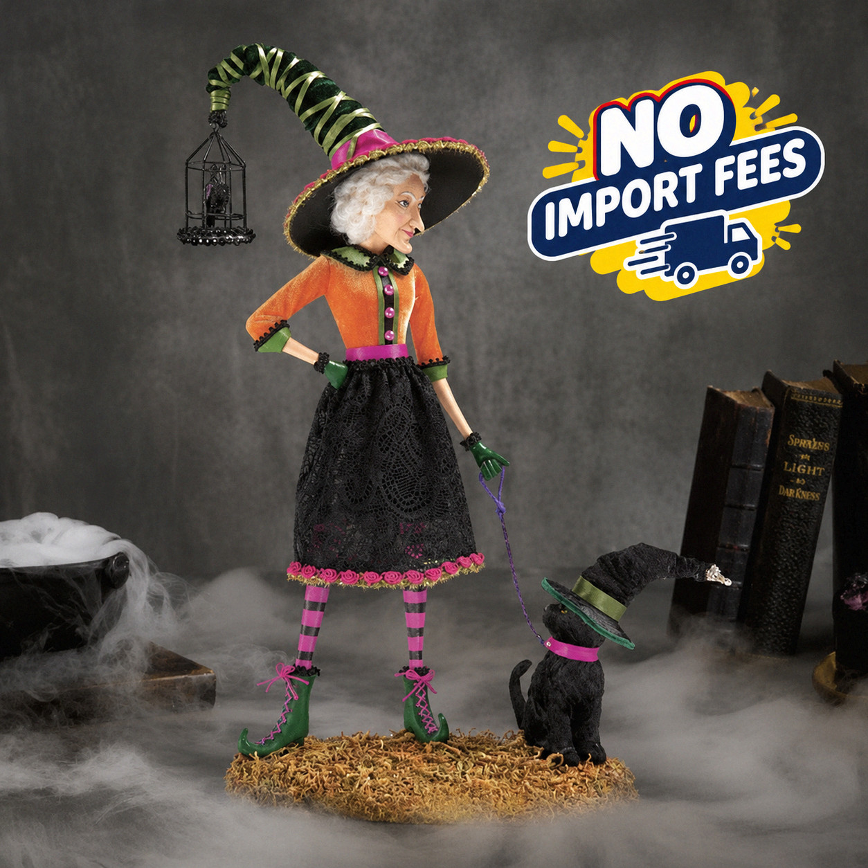 Bewitching Agatha Witch Figure Halloween Decoration Outdoor Indoor Standing Prop Bewitching Agatha Witch Figure Halloween Decoration Outdoor Indoor Standing Prop