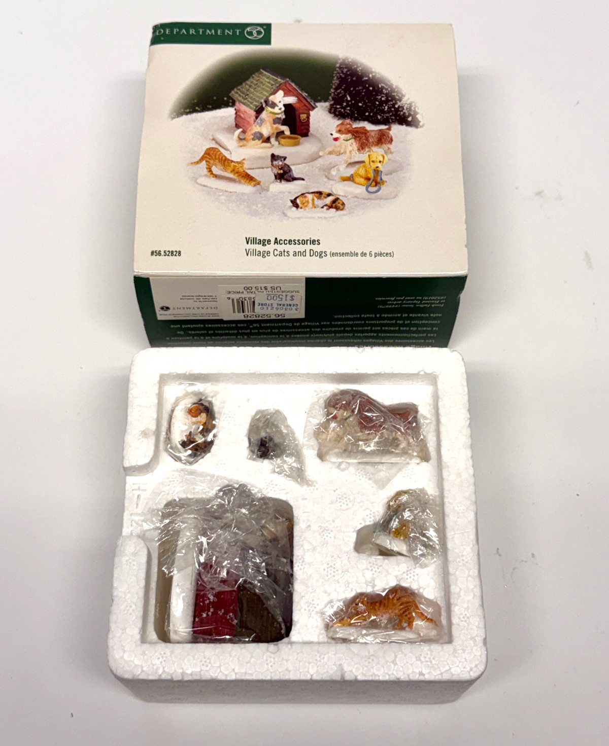Vintage Dept 56 Village Cats and Dogs 52828 Accessories Set Complete Boxed Vintage Dept 56 Village Cats and Dogs 52828 Accessories Set Complete Boxed