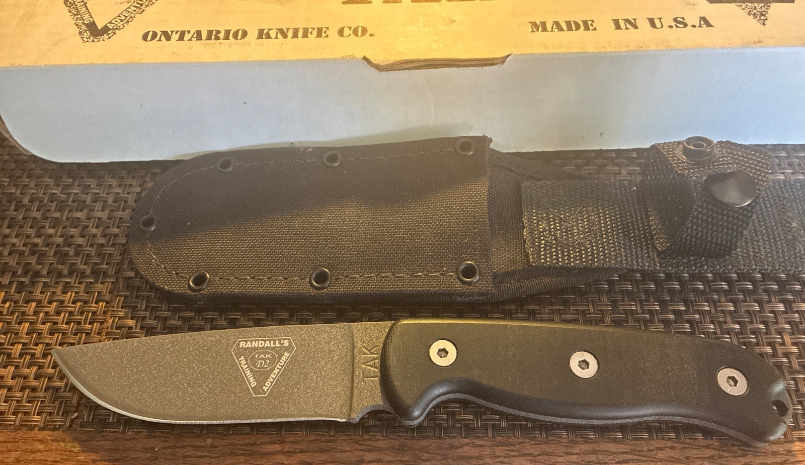 Ontario knife co. OKC USA TAK D2 full tang fixed blade Knife, Ist Run, NOS, MINT Ontario knife co. OKC USA TAK D2 full tang fixed blade Knife, Ist Run, NOS, MINT