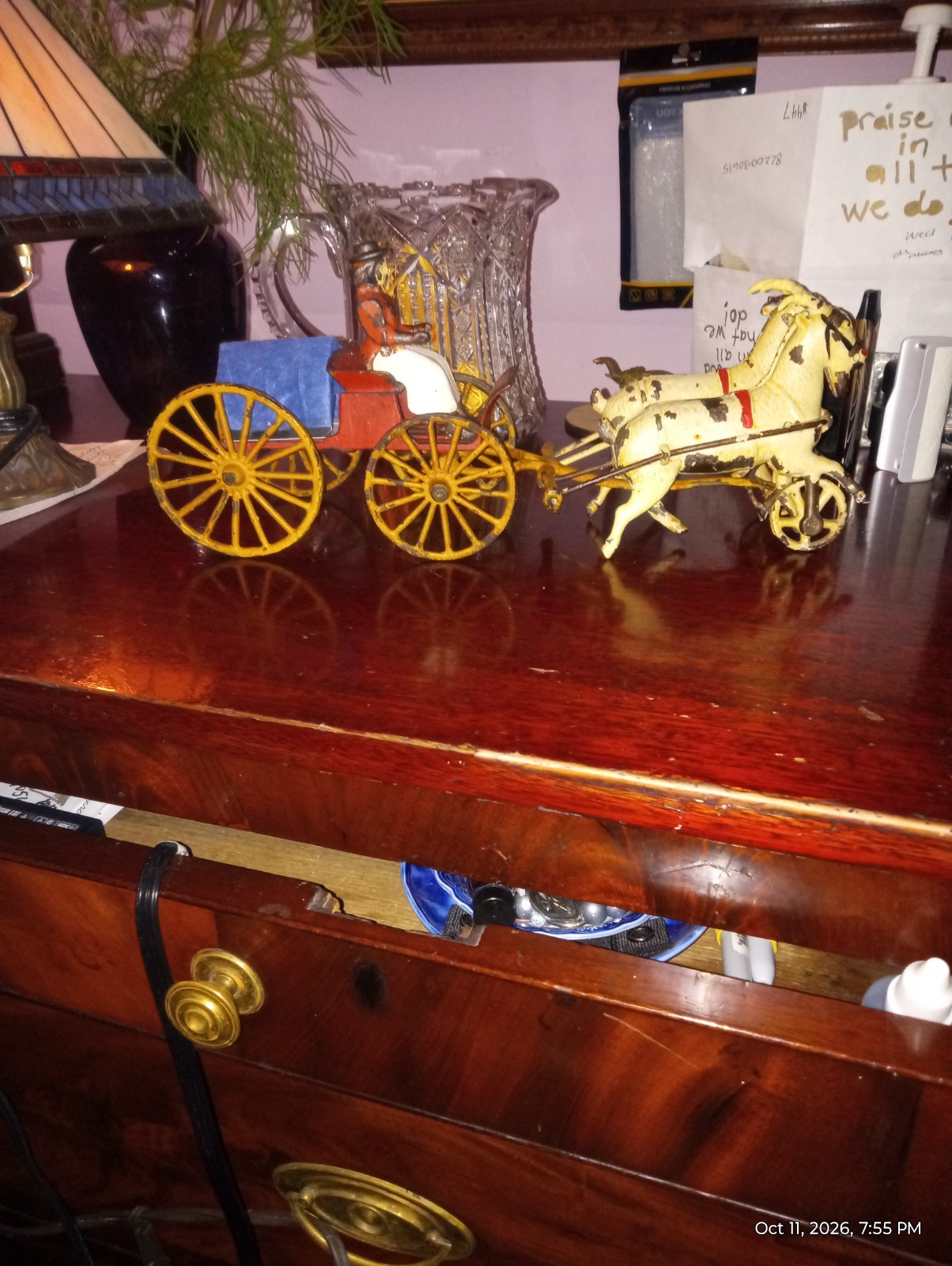 Hubley, Kenton, Wilkins, Harris cast iron goat cart toy circa 1895 Hubley, Kenton, Wilkins, Harris cast iron goat cart toy circa 1895