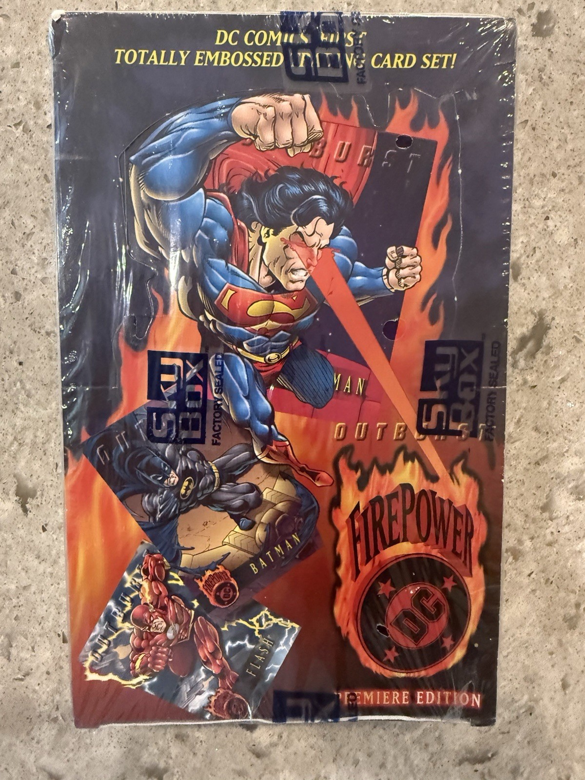 1996 Skybox DC Comics Firepower Trading Cards Factory Sealed Box - 36 Packs 1996 Skybox DC Comics Firepower Trading Cards Factory Sealed Box - 36 Packs
