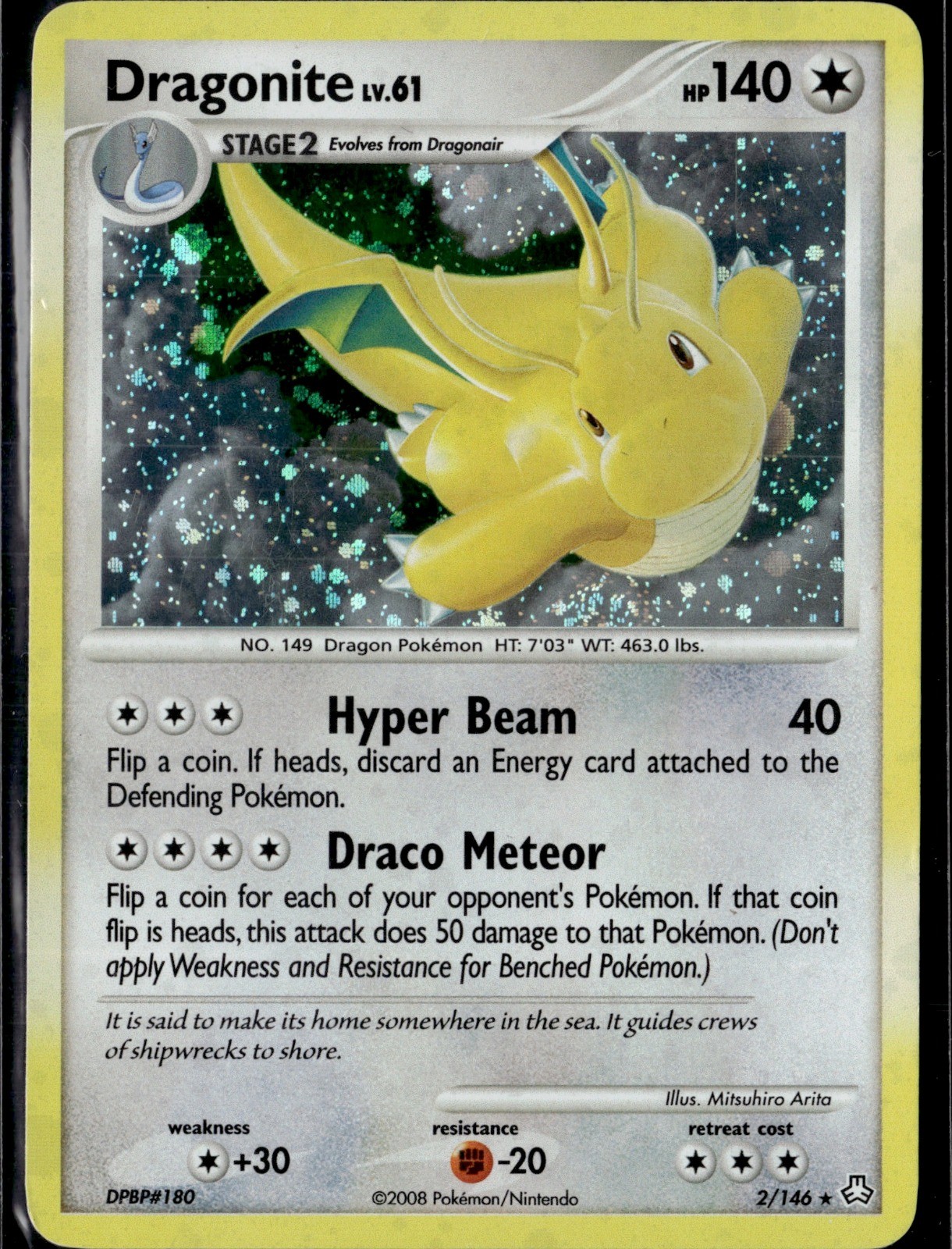 Dragonite Holo Rare Legends Awakened 2/146 NM