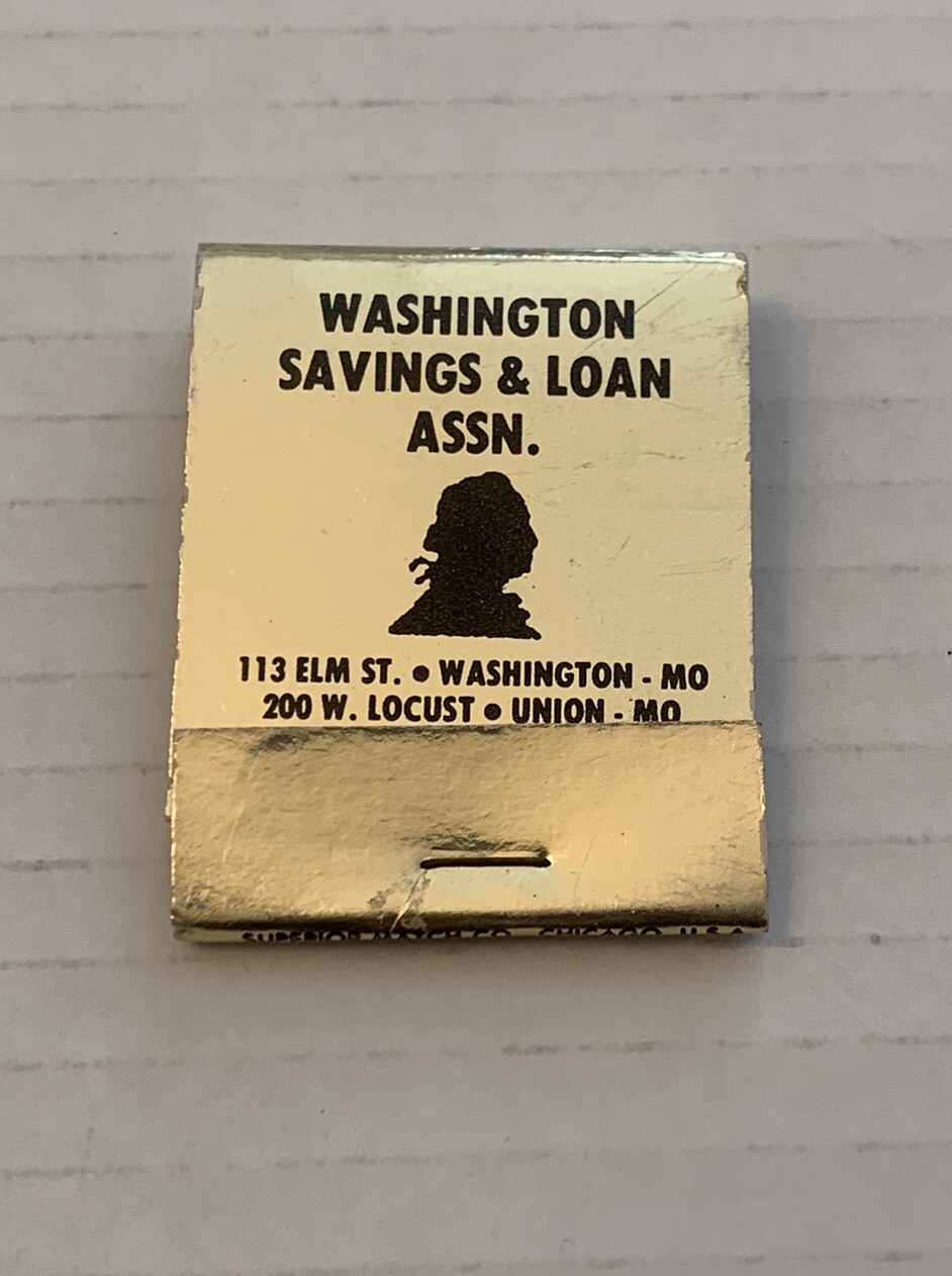 Vintage Washington Savings & Loan Assn. Matchbook Full Unstruck Ad Souvenir Vintage Washington Savings & Loan Assn. Matchbook Full Unstruck Ad Souvenir
