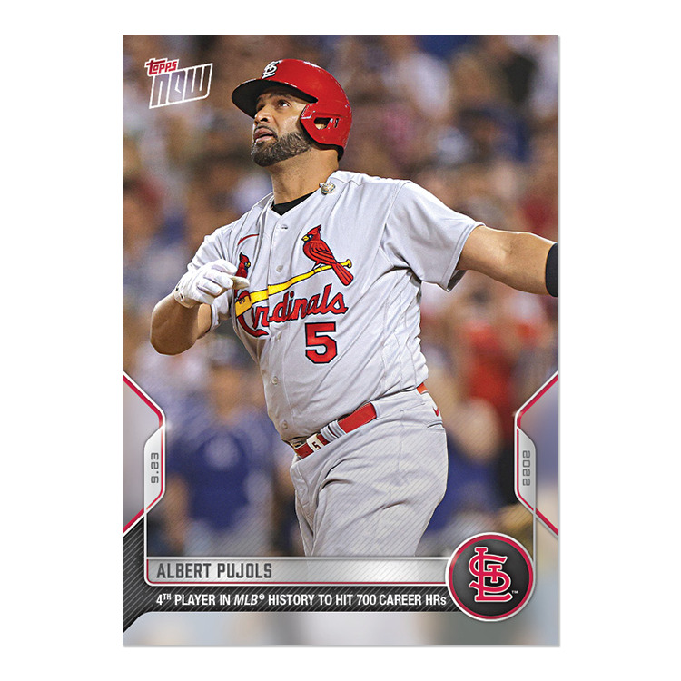 2022 TOPPS NOW #951 ALBERT PUJOLS 700TH HR MLB HISTORY ST LOUIS CARDINALS