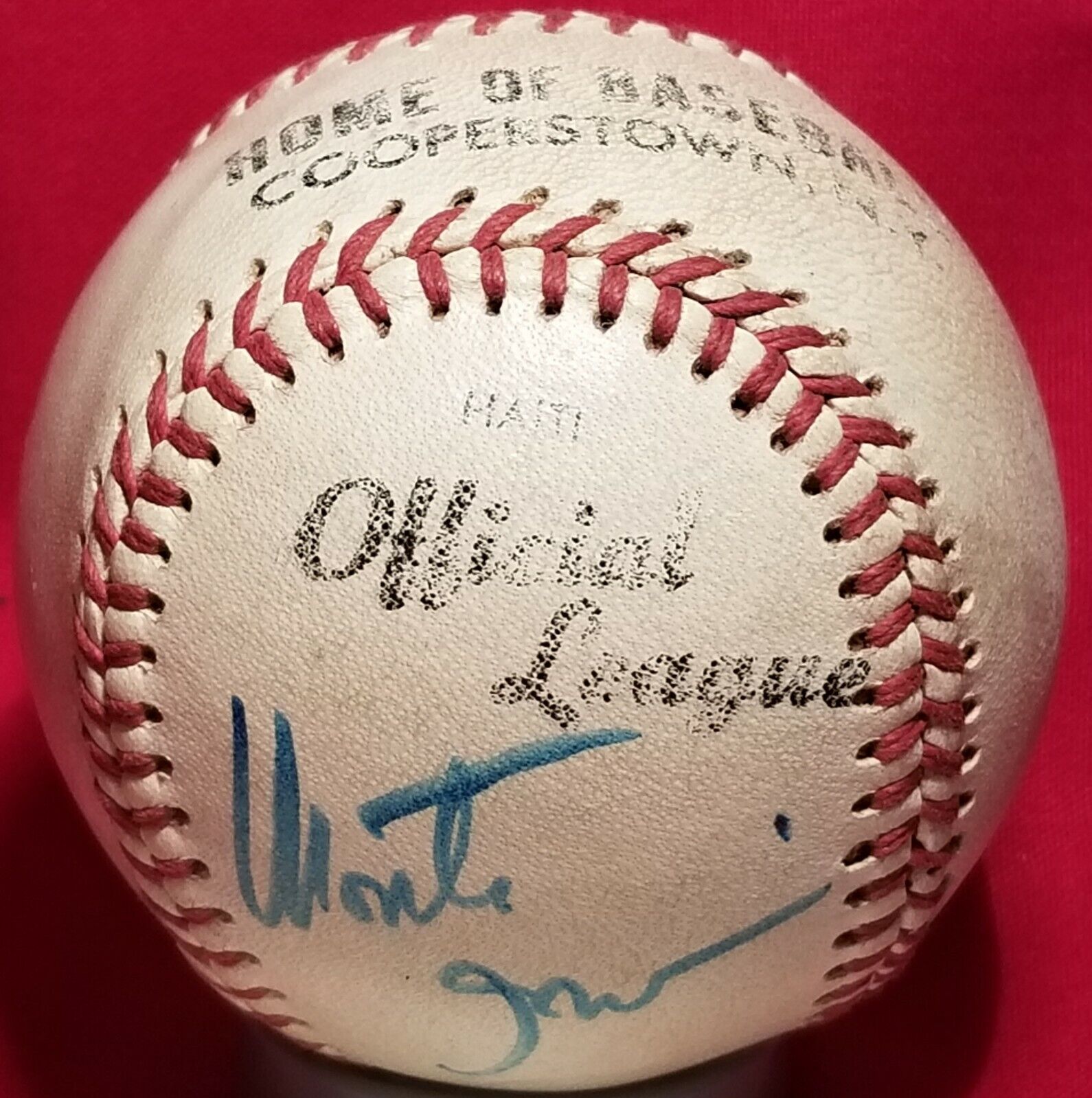 1980s Cooperstown Hall Of Fame MONTE IRVIN Signed Ball Bobby Brown vtg auto HOF