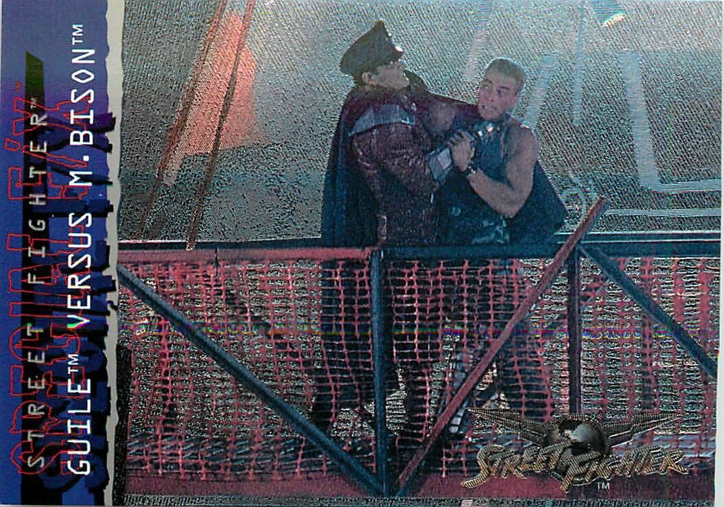1994 UPPER DECK STREET FIGHTER MOVIE SF1 GUILE VERSUS M. BISON 