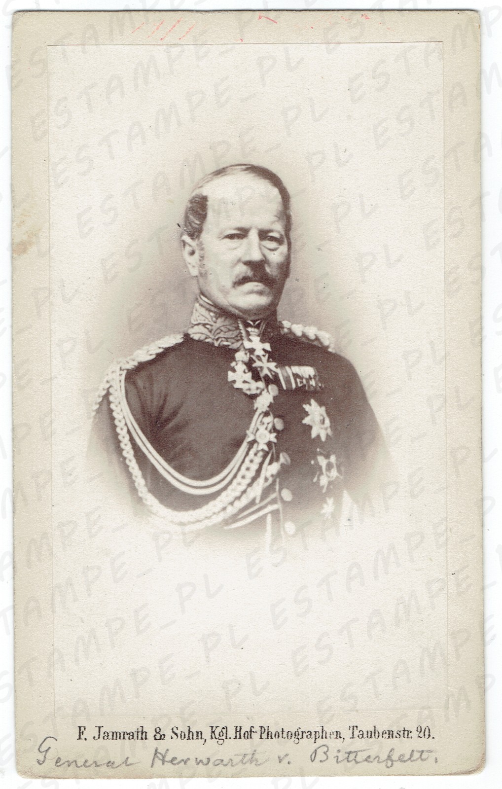 CDV Photo General Friedrich Herwarth Bittenfeld Prussia Berlin Germany (10359) CDV Photo General Friedrich Herwarth Bittenfeld Prussia Berlin Germany (10359)