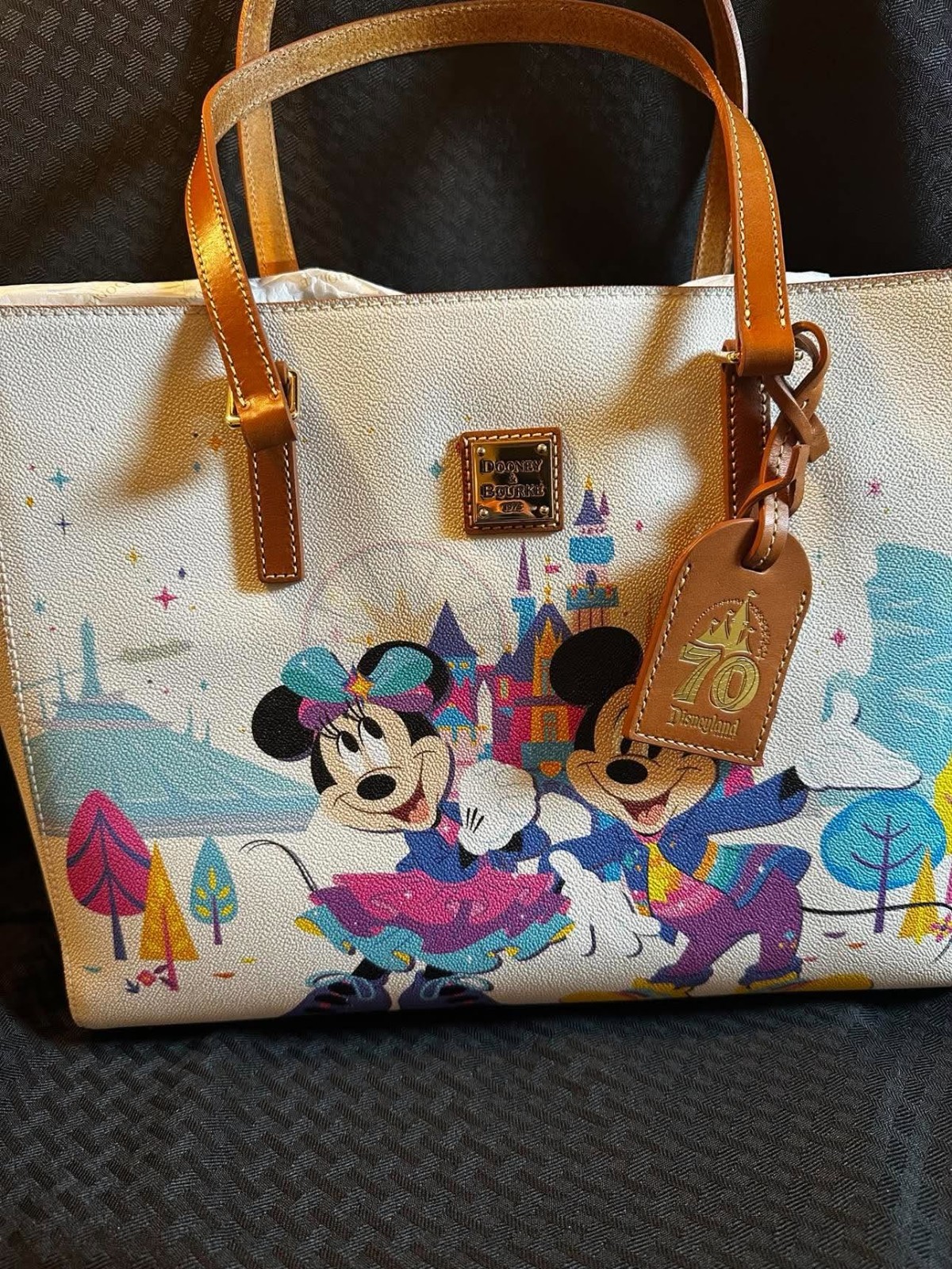 Dooney & Bourke Mickey Mouse and Friends Tote Bag – Disneyland 70th Anniversary Dooney & Bourke Mickey Mouse and Friends Tote Bag – Disneyland 70th Anniversary
