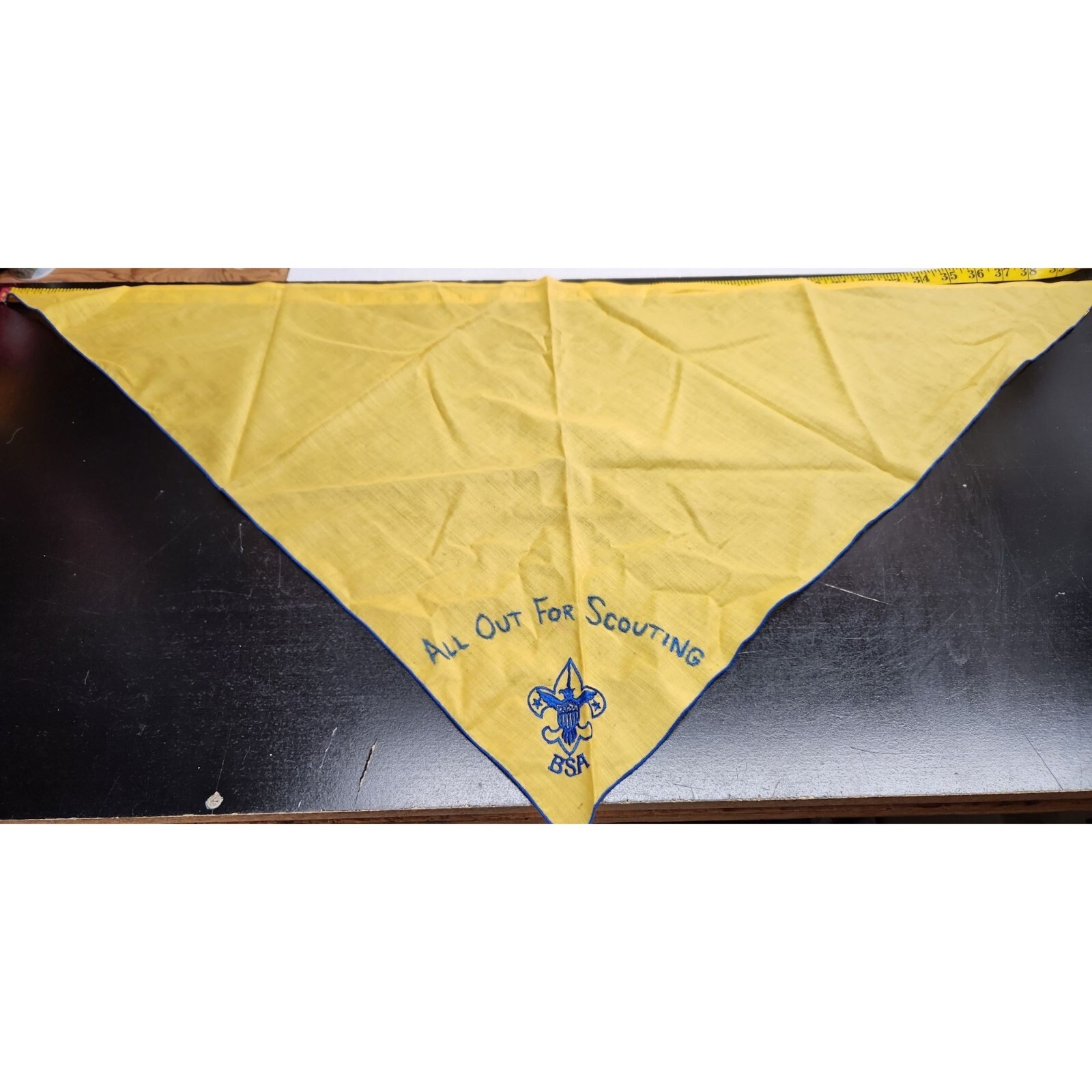 Boy Scout BSA All Out For Scouting Kerchief - Vintage Boy Scout BSA All Out For Scouting Kerchief - Vintage