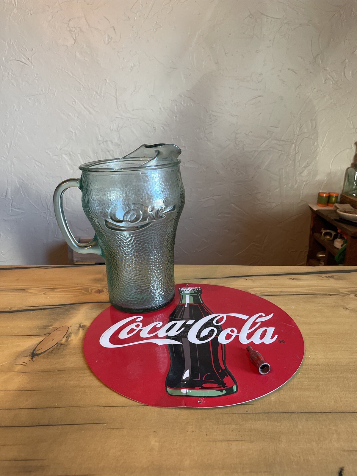 Vintage Coca-Cola Lot - Pitcher, Sign, And Rare Pencil Sharpener