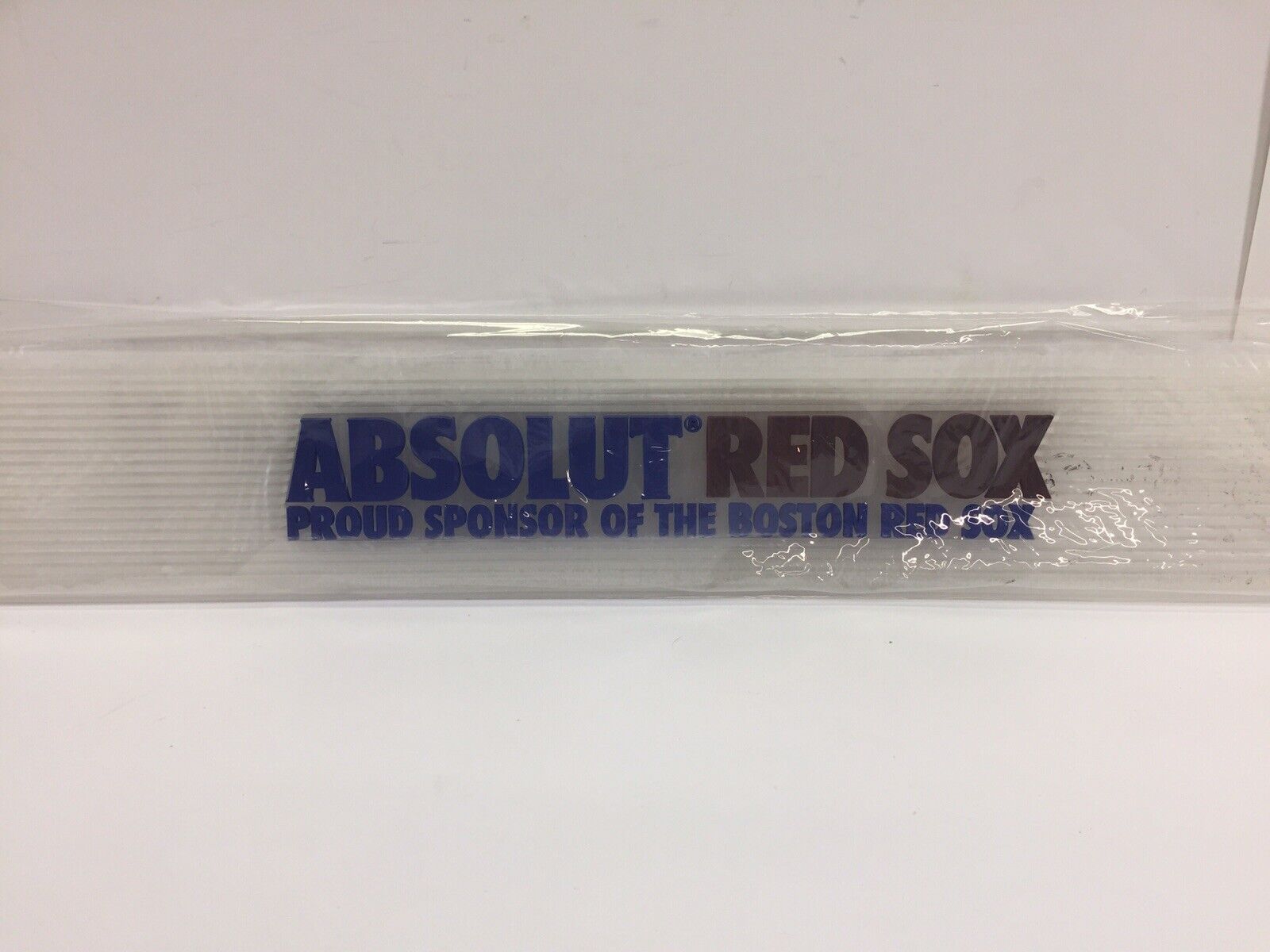 New Sealed Absolut Vodka Red Sox Rubber Bar Mat Rail Runner 23.5” X 3.5”