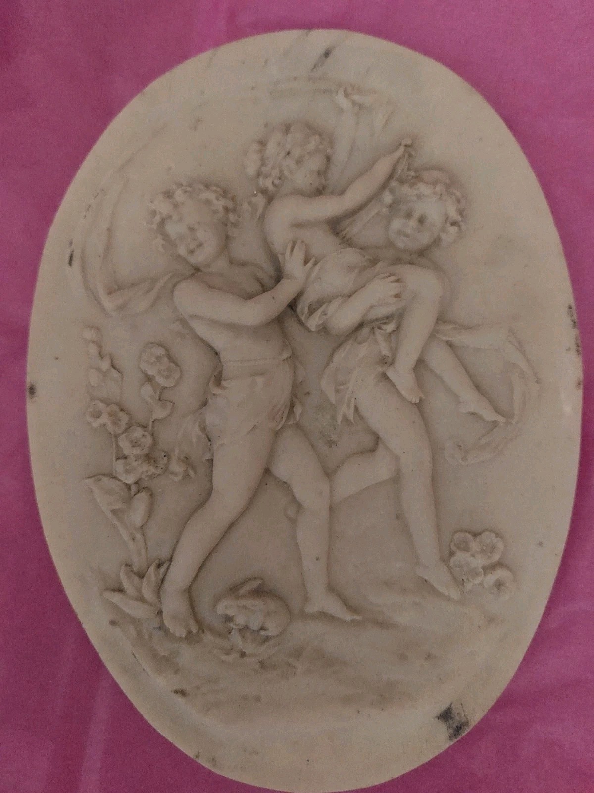 ST. PETERSBURG F CARVED MARBLE RELIEF PLAQUE, C.1882 Good Cond ST. PETERSBURG F CARVED MARBLE RELIEF PLAQUE, C.1882 Good Cond