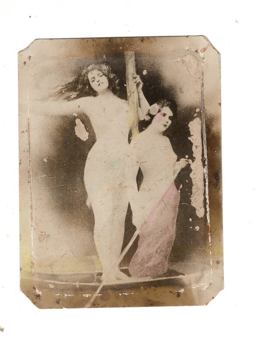 Photograph Two Ladies in Boat 2.25 x 3 Inches Antique Picture Photograph Two Ladies in Boat 2.25 x 3 Inches Antique Picture