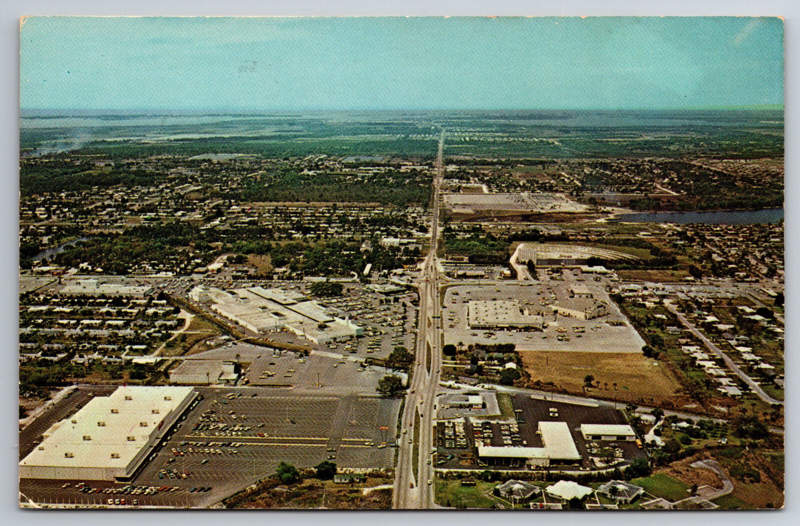 Vintage Postcard FL Bradenton Cortez Shopping Area Aerial View -3860 Vintage Postcard FL Bradenton Cortez Shopping Area Aerial View -3860