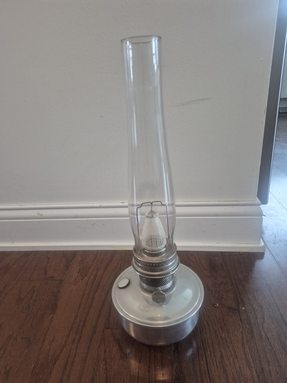 Aladdin Vintage Aluminum Railroad Caboose Oil Lamp Model 23 with Burner Chimney
