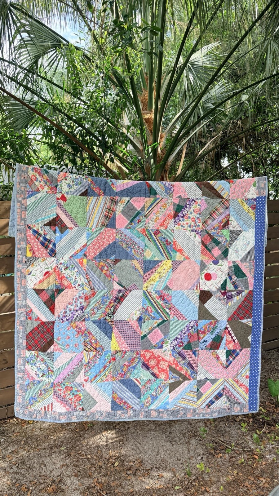 Vintage 1930s 1940s Handmade Spider Web Quilt 80x65 Cottagecore Boho Premium