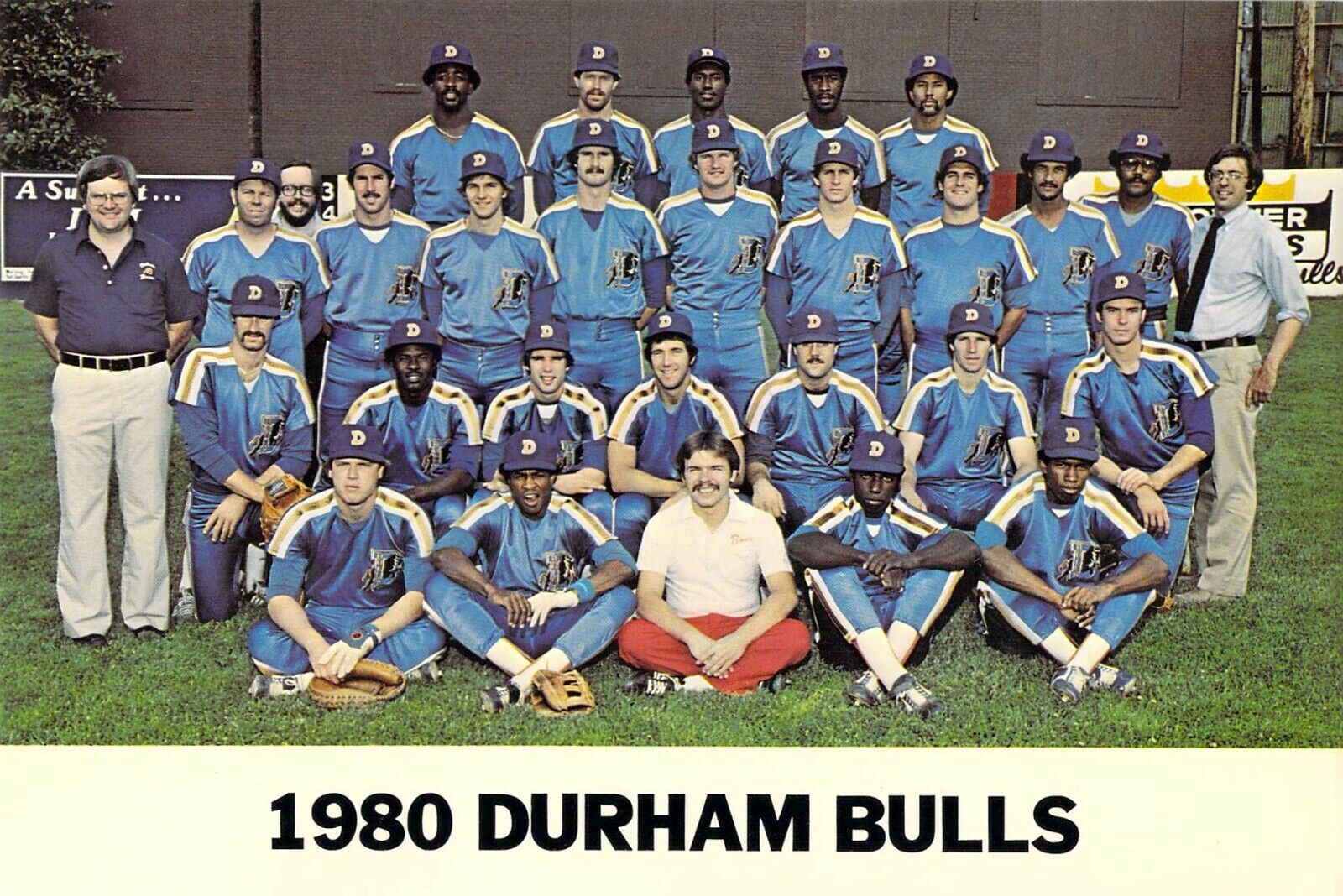 NC 1980 DURHAM BULLS Minor League Baseball Team WENDYS Advertising 6x9 postcard