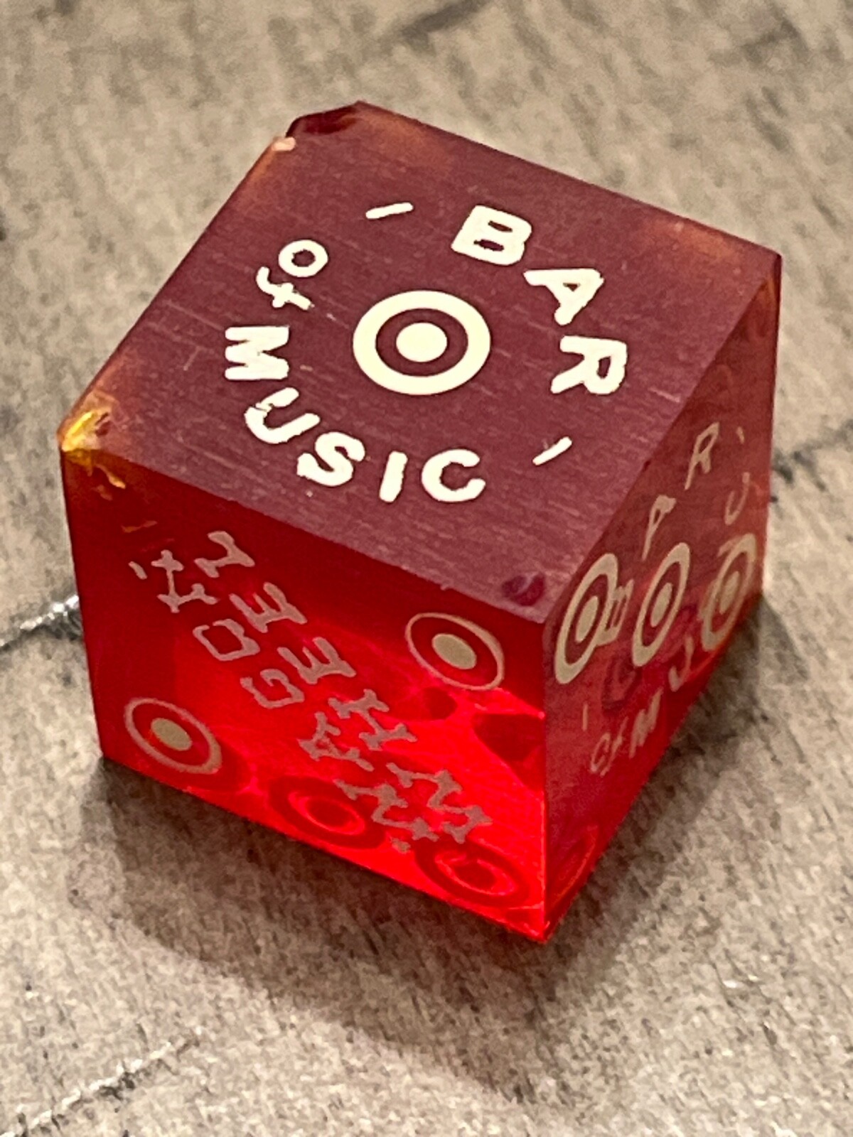 INFINITELY RARE Bar of Music / Wagon Wheel Club Casino dice joint TX 021825aEZDD
