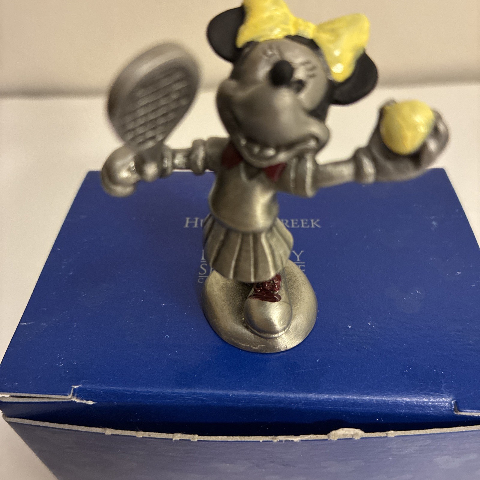 Vtg Disney Minnie Mouse Playing TennisHudson Pewter Tennis #4823 2.25 Vtg Disney Minnie Mouse Playing TennisHudson Pewter Tennis #4823 2.25