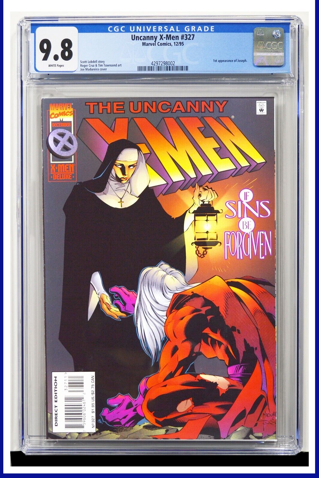 Uncanny X-Men #327 CGC Graded 9.8 Marvel December 1995 White Pages Comic Book.