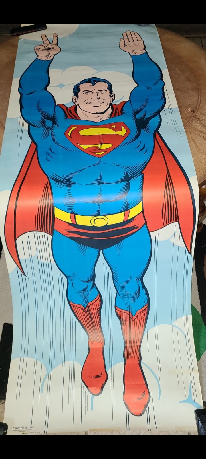 SUPERMAN LIFE SIZED poster 24x71 CURT SWAN Murphy Anderson 1971 VERY RARE Peace SUPERMAN LIFE SIZED poster 24x71 CURT SWAN Murphy Anderson 1971 VERY RARE Peace